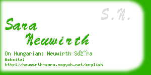 sara neuwirth business card
